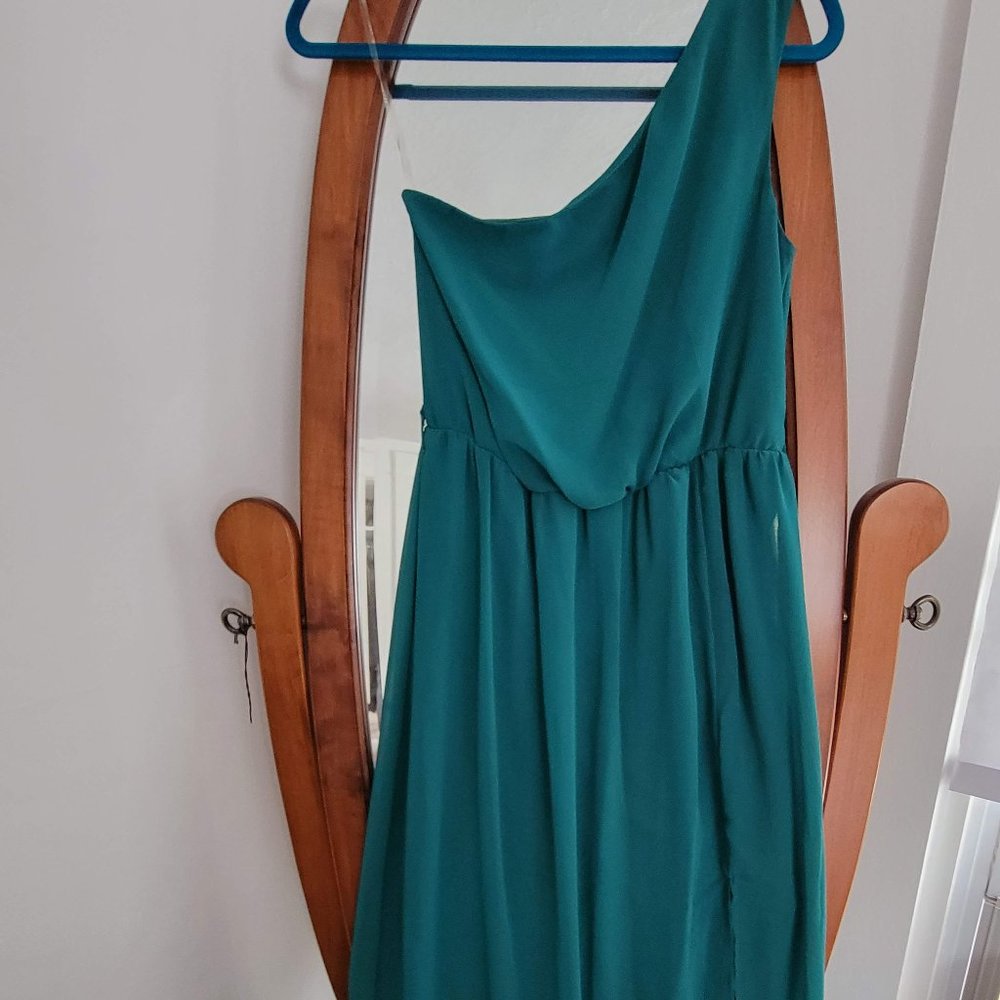 Long one shoulder dress